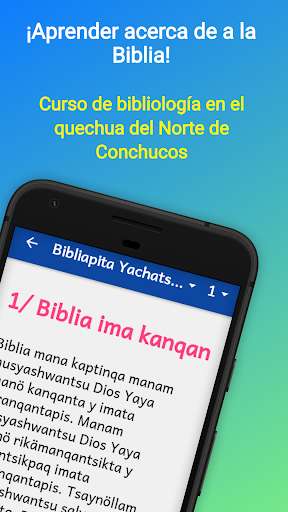Run android online APK Bible Intro Course North Conchucos Quechua [qxn] from MyAndroid or emulate Bible Intro Course North Conchucos Quechua [qxn] using MyAndroid